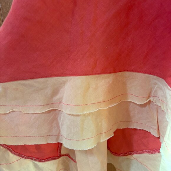 Coral Boo Radley Ruffled Linen Dress - Picture 8 of 8